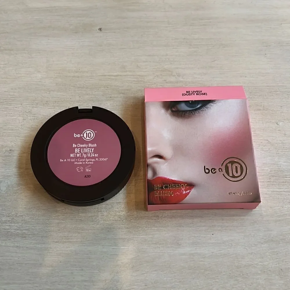 Be a 10 Cosmetics Be Cheeky Blush brand new in box color Be Lively dusty rose